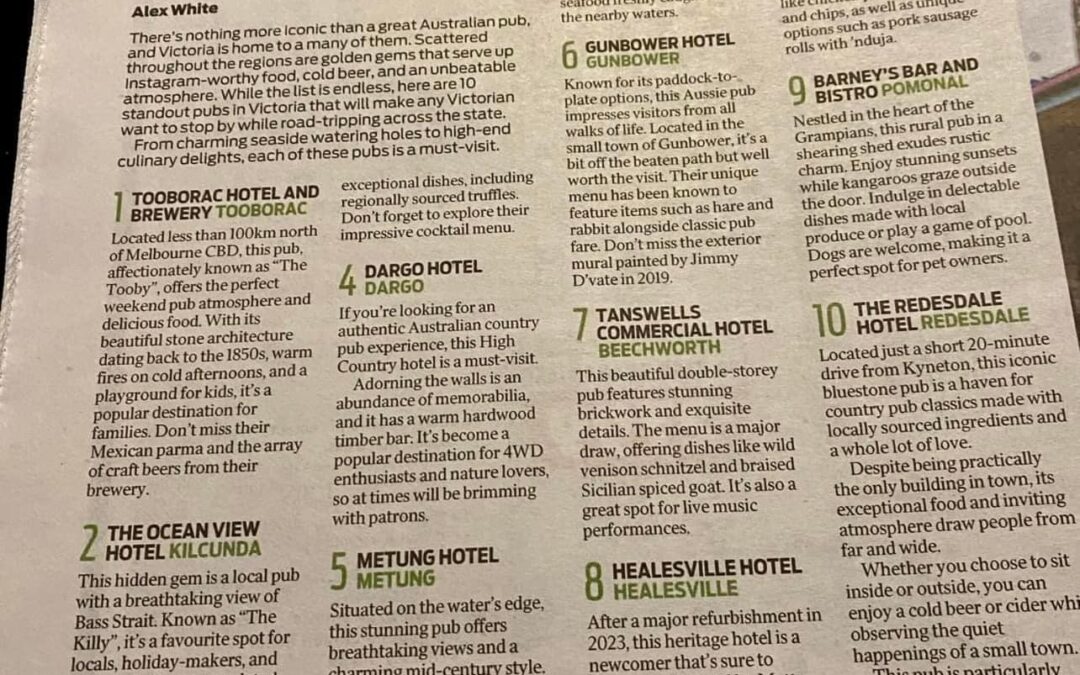 Gunbower Pub Herald Sun 10 best pubs